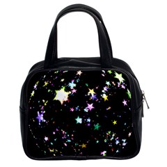 Star Ball About Pile Christmas Classic Handbags (2 Sides) by Nexatart