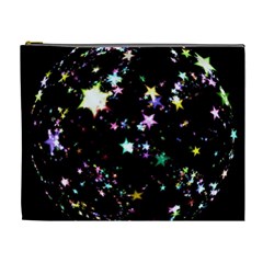 Star Ball About Pile Christmas Cosmetic Bag (xl) by Nexatart