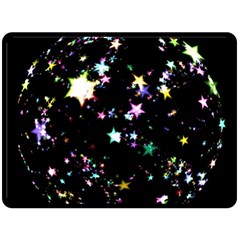 Star Ball About Pile Christmas Fleece Blanket (large)  by Nexatart