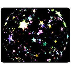 Star Ball About Pile Christmas Fleece Blanket (medium)  by Nexatart