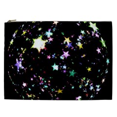 Star Ball About Pile Christmas Cosmetic Bag (xxl)  by Nexatart