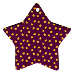 Star Christmas Red Yellow Ornament (star)