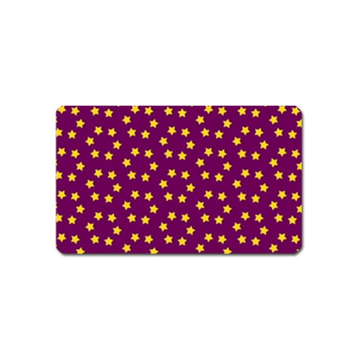 Star Christmas Red Yellow Magnet (Name Card)