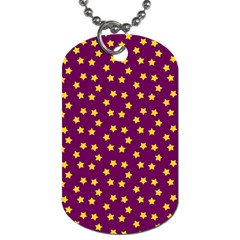 Star Christmas Red Yellow Dog Tag (two Sides)