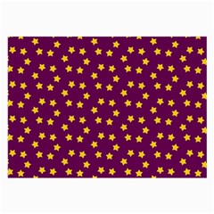 Star Christmas Red Yellow Large Glasses Cloth by Nexatart