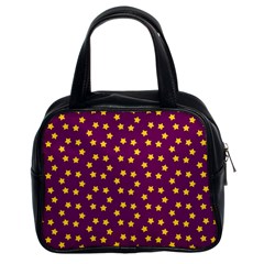 Star Christmas Red Yellow Classic Handbags (2 Sides) by Nexatart