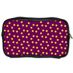 Star Christmas Red Yellow Toiletries Bags by Nexatart