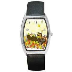 Squirrel Barrel Style Metal Watch by Nexatart