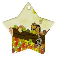 Squirrel Star Ornament (two Sides) by Nexatart