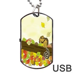 Squirrel Dog Tag Usb Flash (one Side)