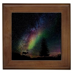 Starry Sky Galaxy Star Milky Way Framed Tiles by Nexatart