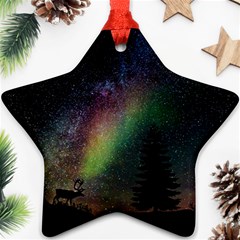 Starry Sky Galaxy Star Milky Way Ornament (star) by Nexatart