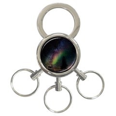 Starry Sky Galaxy Star Milky Way 3-ring Key Chains by Nexatart