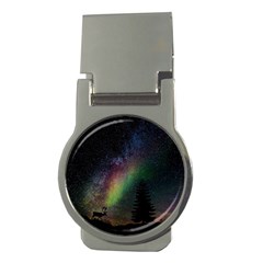 Starry Sky Galaxy Star Milky Way Money Clips (round)  by Nexatart