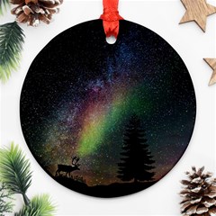 Starry Sky Galaxy Star Milky Way Round Ornament (two Sides) by Nexatart