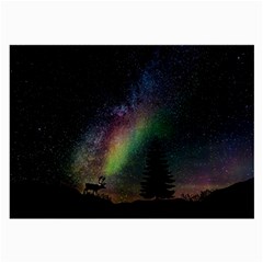 Starry Sky Galaxy Star Milky Way Large Glasses Cloth (2-side) by Nexatart