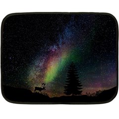 Starry Sky Galaxy Star Milky Way Fleece Blanket (mini) by Nexatart