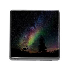 Starry Sky Galaxy Star Milky Way Memory Card Reader (square) by Nexatart