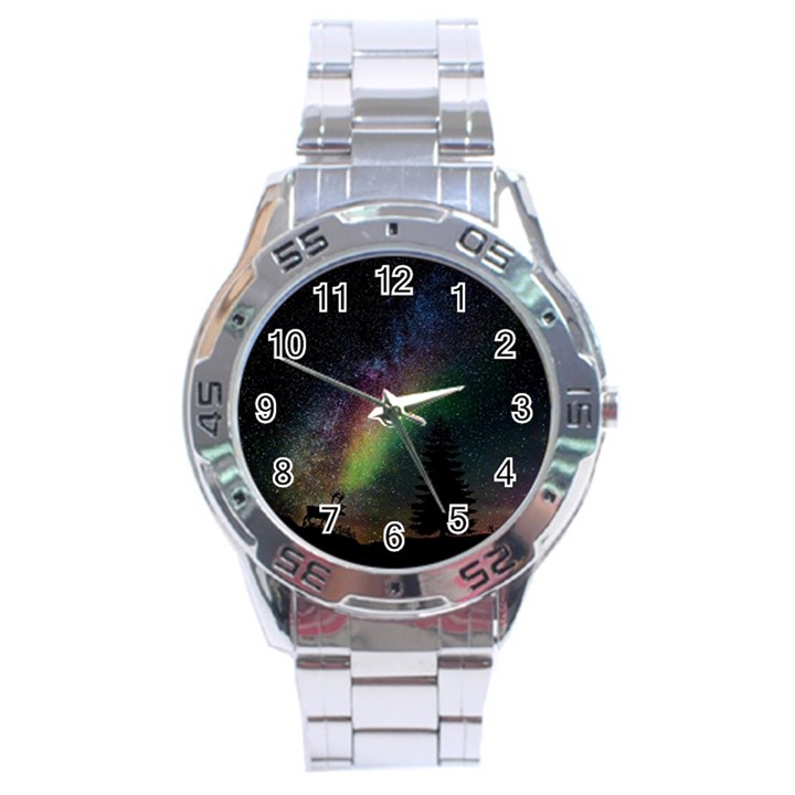 Starry Sky Galaxy Star Milky Way Stainless Steel Analogue Watch