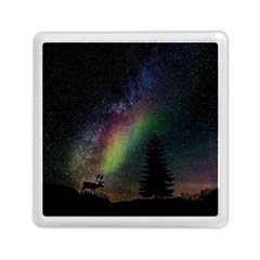 Starry Sky Galaxy Star Milky Way Memory Card Reader (square)  by Nexatart