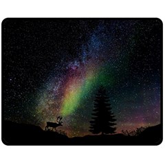 Starry Sky Galaxy Star Milky Way Double Sided Fleece Blanket (medium)  by Nexatart