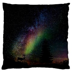 Starry Sky Galaxy Star Milky Way Large Flano Cushion Case (one Side) by Nexatart