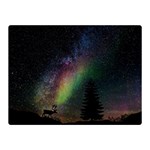 Starry Sky Galaxy Star Milky Way Double Sided Flano Blanket (Mini)  35 x27  Blanket Front