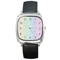 The Background Wallpaper Mosaic Square Metal Watch