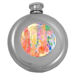 Watercolour Watercolor Paint Ink  Round Hip Flask (5 Oz) by Nexatart