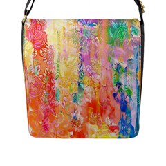 Watercolour Watercolor Paint Ink  Flap Messenger Bag (l)  by Nexatart