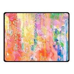 Watercolour Watercolor Paint Ink  Double Sided Fleece Blanket (small) 