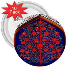 Tree Of Life 3  Buttons (10 Pack) 