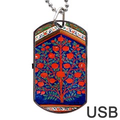 Tree Of Life Dog Tag Usb Flash (two Sides) by Nexatart