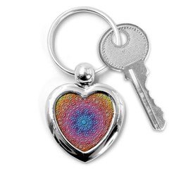 Tile Background Pattern Texture Key Chains (heart)  by Nexatart