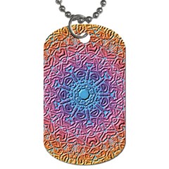 Tile Background Pattern Texture Dog Tag (One Side)