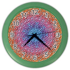 Tile Background Pattern Texture Color Wall Clocks