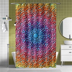 Tile Background Pattern Texture Shower Curtain 48  X 72  (small)  by Nexatart