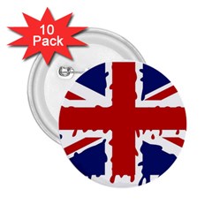 Uk Splat Flag 2 25  Buttons (10 Pack) 