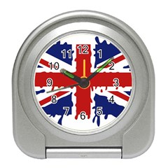 Uk Splat Flag Travel Alarm Clocks by Nexatart