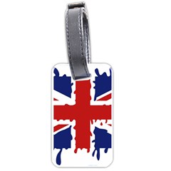 Uk Splat Flag Luggage Tags (one Side)  by Nexatart