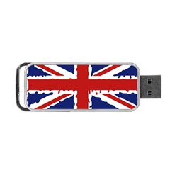 Uk Splat Flag Portable Usb Flash (one Side) by Nexatart