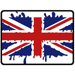 Uk Splat Flag Double Sided Fleece Blanket (large)  by Nexatart