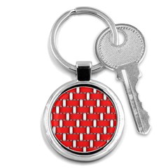 Weave And Knit Pattern Seamless Background Wallpaper Key Chains (round) 