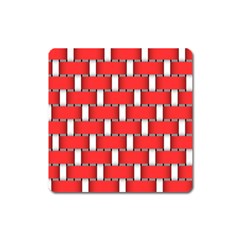 Weave And Knit Pattern Seamless Background Wallpaper Square Magnet