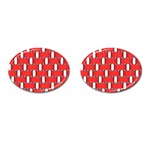 Weave And Knit Pattern Seamless Background Wallpaper Cufflinks (Oval) Front(Pair)