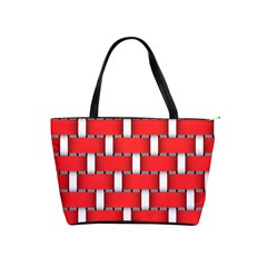 Weave And Knit Pattern Seamless Background Wallpaper Shoulder Handbags by Nexatart