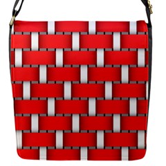 Weave And Knit Pattern Seamless Background Wallpaper Flap Messenger Bag (s) by Nexatart