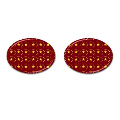 Chinese New Year Pattern Cufflinks (oval) by dflcprints