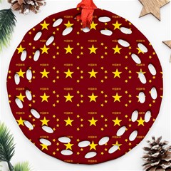 Chinese New Year Pattern Ornament (round Filigree)