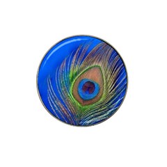 Blue Peacock Feather Hat Clip Ball Marker